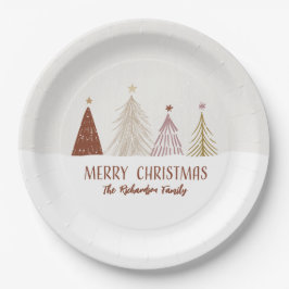 Feierliche Weihnachtsbaumen Feiertag Chic Pappteller