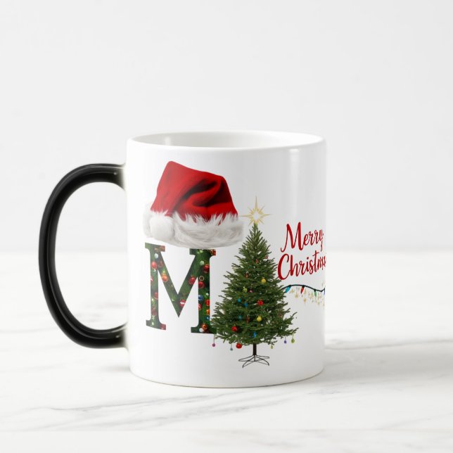 Feierliche Weihnachtsfarbenmorphing-Tasse Verwandlungstasse (Links)
