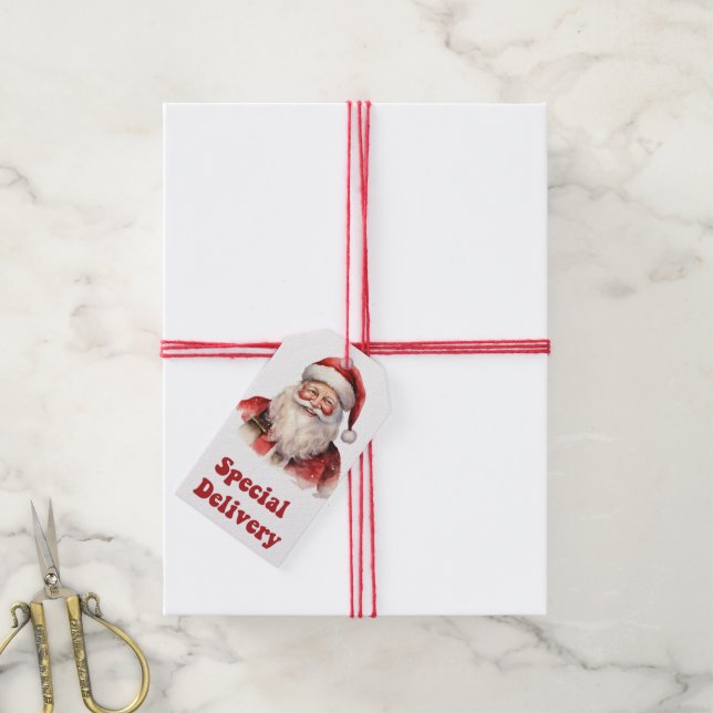Feierliche Weihnachtsfeier Geschenkanhänger (Mit Garn)