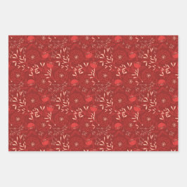 Feierliche Weihnachtsfeier Geschenkpapier Set
