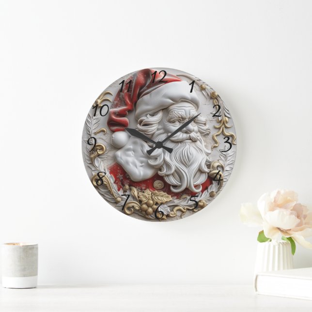 Feierliche Weihnachtsfeier Große Wanduhr (Zuhause)