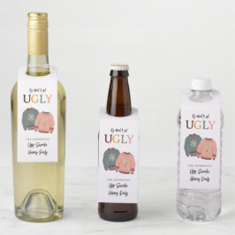 Feierliche Weihnachtsfeier im Ugly Sweater Flaschenanhänger