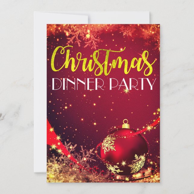 Feierliche Weihnachtsfeier Party Einladung (Vorderseite)