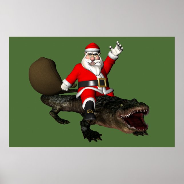 Feierliche Weihnachtsfeier Reiten Poster (Vorne)