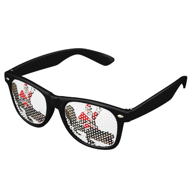 Feierliche Weihnachtsfeier Reiten Sonnenbrille (Schrägansicht)