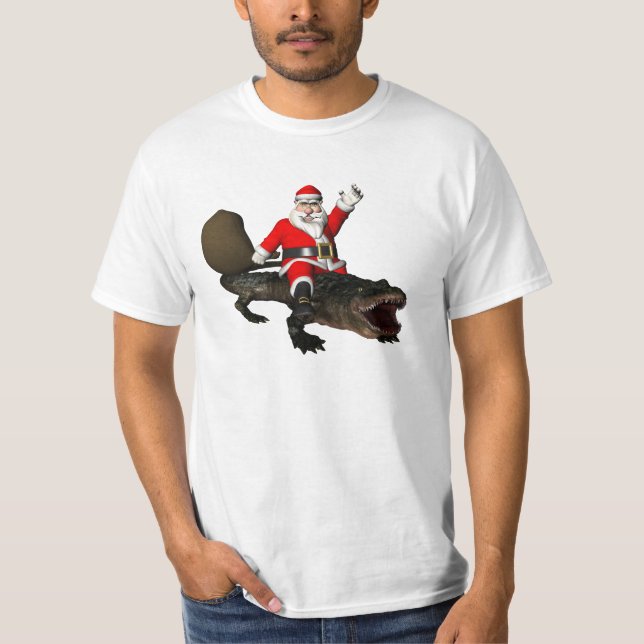 Feierliche Weihnachtsfeier Reiten T-Shirt (Vorderseite)