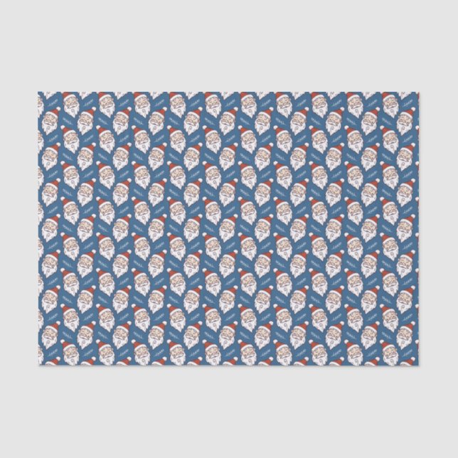 Feierliche Weihnachtsfeier Rot Weiß und Blau Weihn Seidenpapier (Vorderseite)