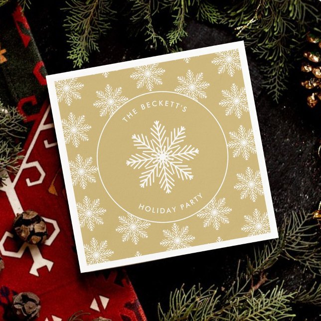 Feierliche Weihnachtsfeier Snowflake Serviette (Von Creator hochgeladen)