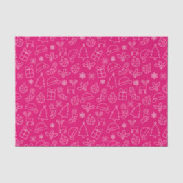 Feierliche Weihnachtsfeiertage in heißen Rosa und Seidenpapier