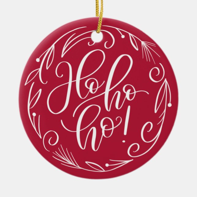 Feierliche Weihnachtsfeiertage Keramik Ornament (Vorne)