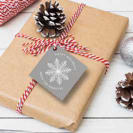 Feierliche Weihnachtsfeiertage mit Schneeflocken Geschenkanhänger