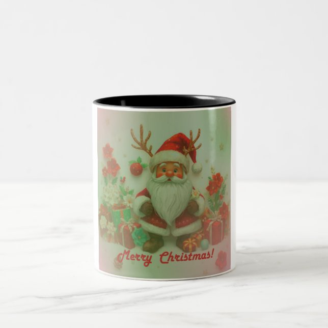 Feierliche Weihnachtsgeschenke - Chef in jedem Sip Zweifarbige Tasse (Mittel)