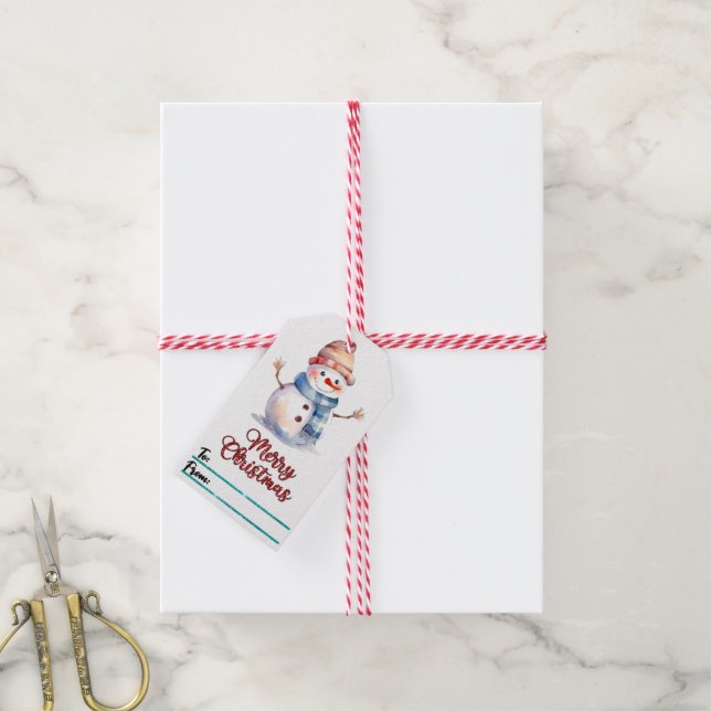 Feierliche Weihnachtsgeschenke Geschenkanhänger (Mit Garn)