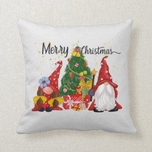 Feierliche Weihnachtsgnom Holiday Throw Kissen