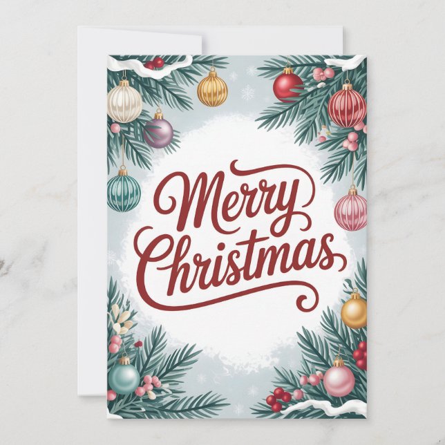 Feierliche Weihnachtskarte Karte (Vorderseite)