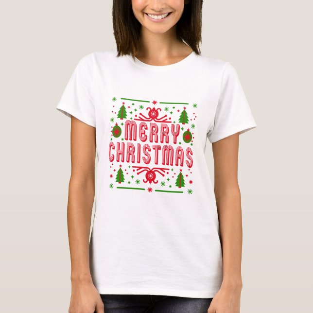 Feierliche Weihnachtsmagie T-Shirt (Vorderseite)