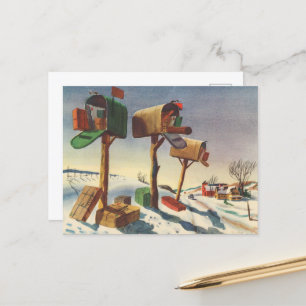 Feierliche Weihnachtsmails Feiertagspostkarte