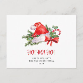 Feierliche Weihnachtsmannmütze Weihnachten Gruß Fe Postkarte