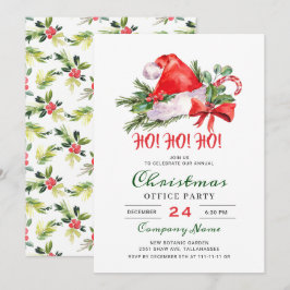 Feierliche Weihnachtsmannmütze Weihnachten Party Einladung