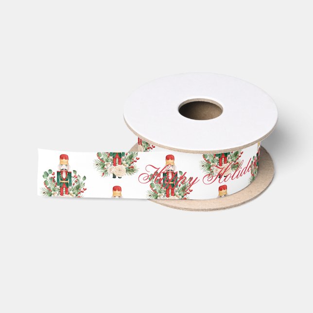 Feierliche Weihnachtsnachtsnachtsfeiertage Satinband (Spule)