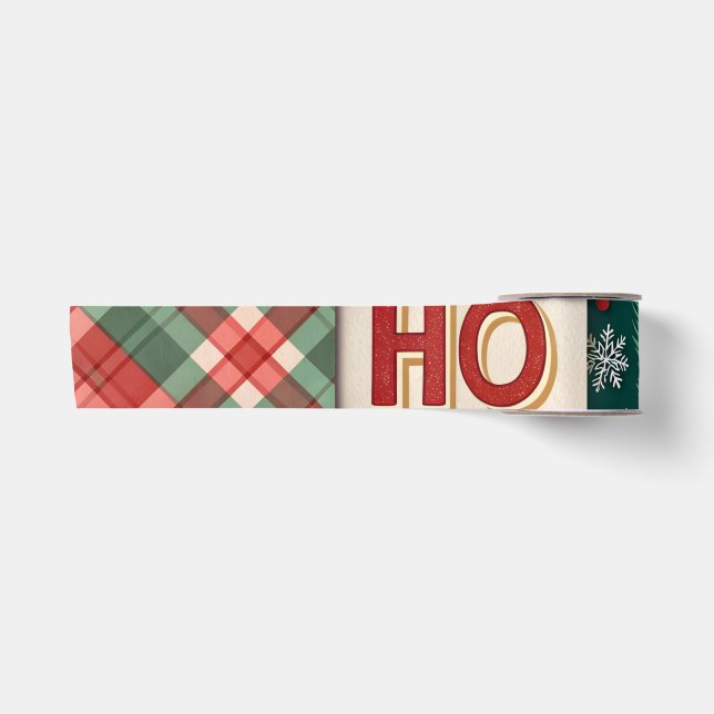 Feierliche Weihnachtstypografie-Muster für das Wra Satinband (Vorderseite)