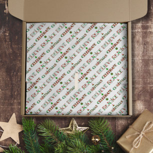Feierliche Weihnachtstypografie Seidenpapier