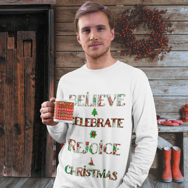 Feierliche Weihnachtstypografie Sweatshirt (Von Creator hochgeladen)