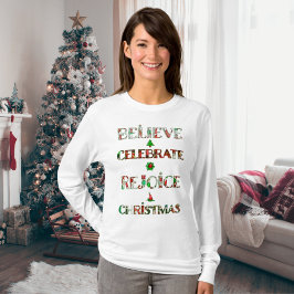 Feierliche Weihnachtstypografie T-Shirt