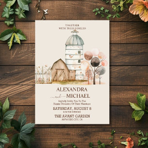 Feierliche Western-Hochzeit Einladung