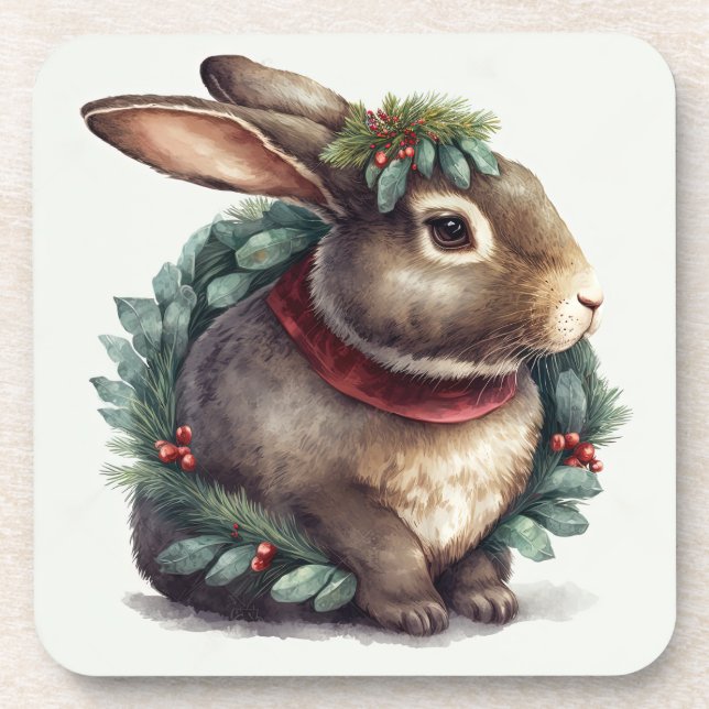 Feierliche Winterferien/Weihnachten Untersetzer (Vorderseite)