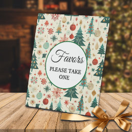 Feierliche Wintermusterfavoriten Sockelschild