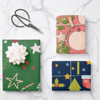 Feierliche Wraps für glückliche Momente Geschenkpapier Set