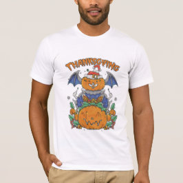 "Feierlicher Crossover: Frohes Halloween & Ernteda T-Shirt