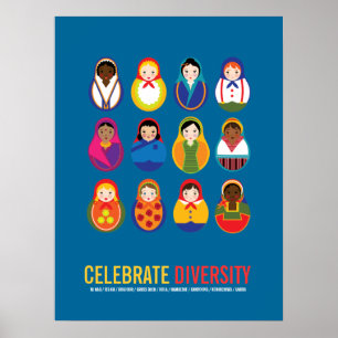 Feierlicher Diversity Multikultureller Tag Poster