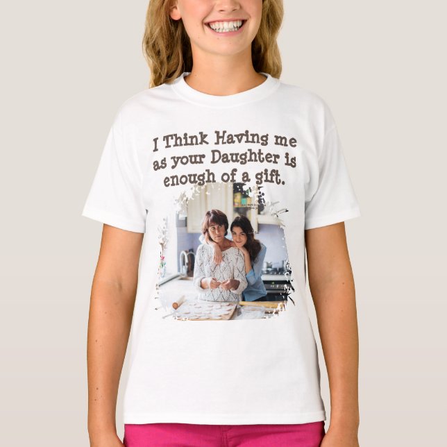 Feierlicher Muttertag von der Tochter T-Shirt (Vorderseite)