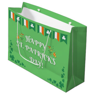 Feierlicher St. Patricks Day Green Große Geschenktüte