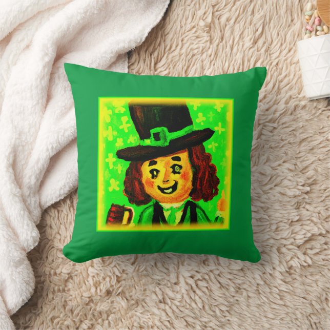 Feierlicher St. Patrick's Day. Jetzt kaufen Kissen (Decke)