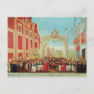 Feierlicher und Friedlicher Eintritt der Armee Postkarte