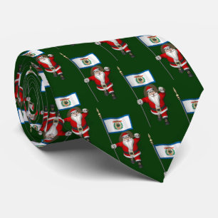 Feierlicher Weihnachtsmann mit Ensign West Virgini Krawatte