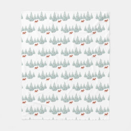 Feierliches Braunes Hirsch unter schneebedeckten B Fleecedecke