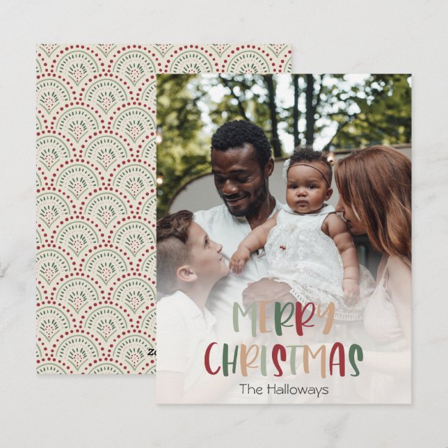 Feierliches bunter Weihnachten Vollvertikales Foto (Vorne/Hinten)