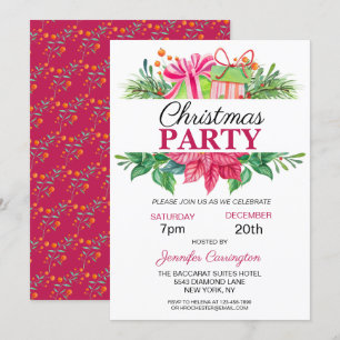 Feierliches farbiges Weihnachtsfest - Party Einladung