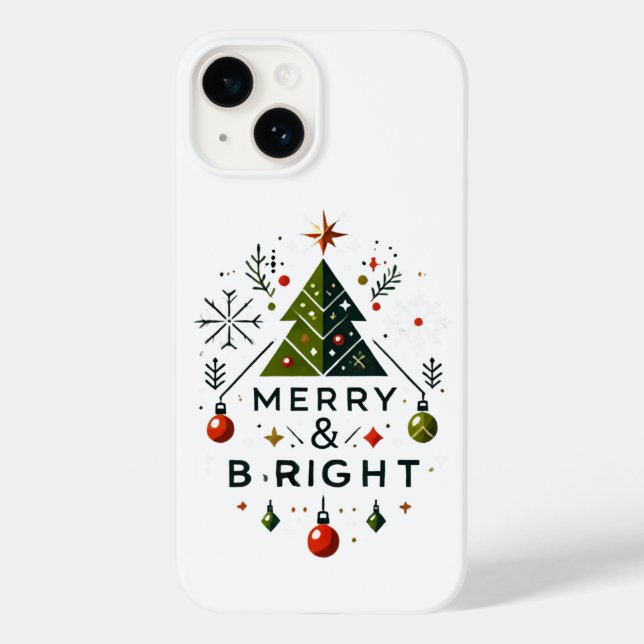 Feierliches fröhliches und helles Weihnachtsbaumde Case-Mate iPhone 14 Hülle (Rückseite)