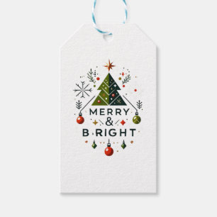 Feierliches fröhliches und helles Weihnachtsbaumde Geschenkanhänger