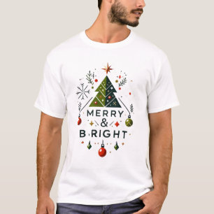 Feierliches fröhliches und helles Weihnachtsbaumde T-Shirt