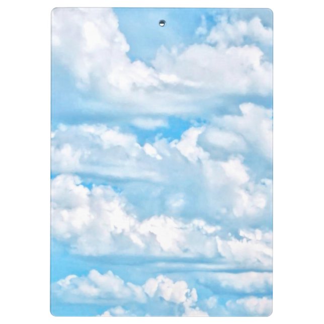 Feierliches Glück - Hintergrund sonnige Wolken Klemmbrett (Rückseite)