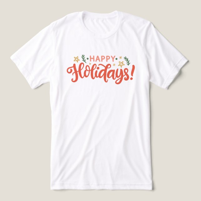 Feierliches Happy Holidays Design Tri-Blend Shirt (Design Vorderseite)