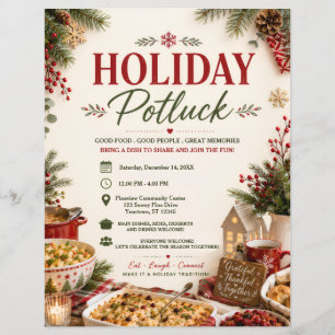 Feierliches Potluck-Flugblatt Flyer