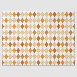 Feierliches Retro Orange Beige Diamant Muster Seidenpapier