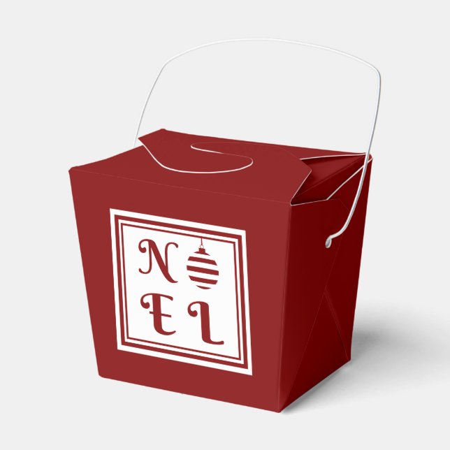Feierliches Rotes Weihnachten Frohe Weihnachten Geschenkschachtel (Vorderseite)